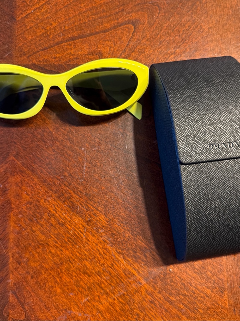 Prada Yellow Cat-Eye Sunglasses